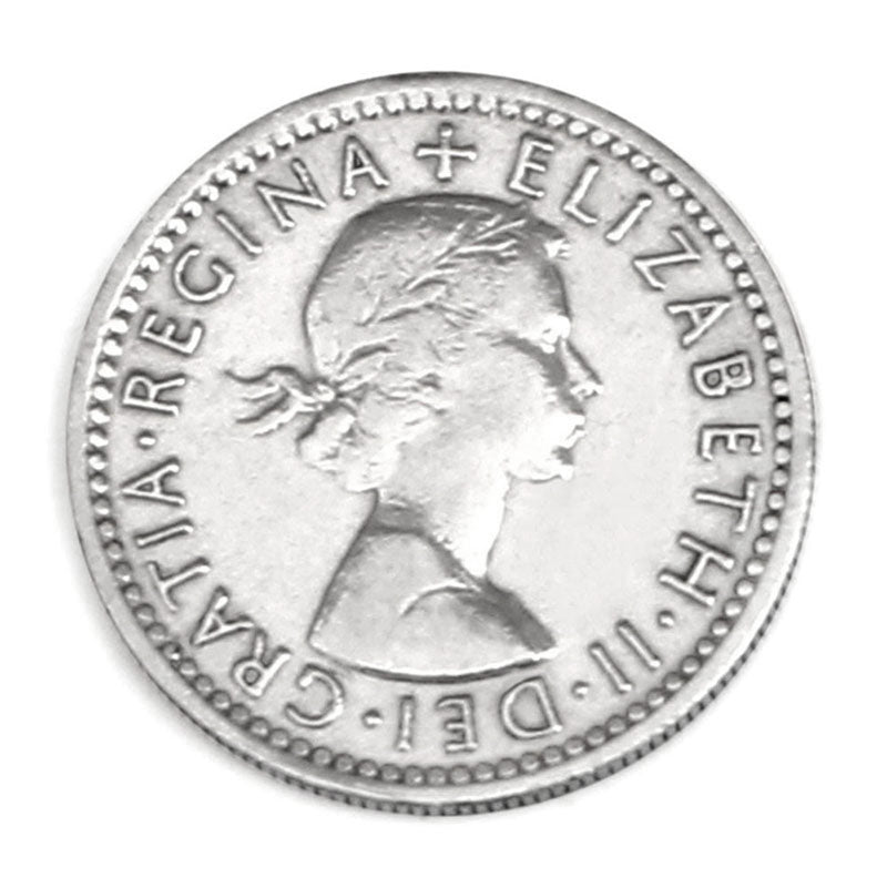 Old Sixpence Coin wedding and Card for Bride, Something Old, Something New Something Borrowed Something Blue and a Sixpence for Her Shoe (1953)