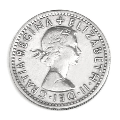 Old Sixpence Coin wedding and Card for Bride, Something Old, Something New Something Borrowed Something Blue and a Sixpence for Her Shoe (1953)